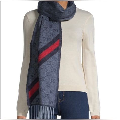 gucci nikky scarf monogra|Gucci Wool and Alpaca Monogram Nikky Scarf NWT .